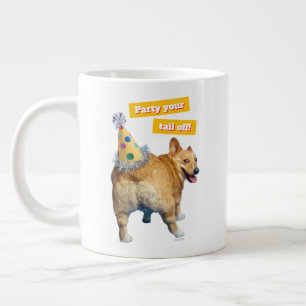 Grande Tasse Chapeau d'anniversaire Corgi Butt