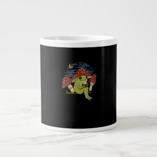 Grande Tasse Chapeau de champignon de grenouille lisant un livr