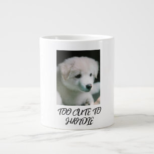 Grande Tasse "Charme de chiot blanc tout doux"