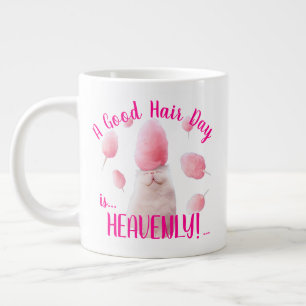 Grande Tasse Chat Avec Coton Candy Cheveux