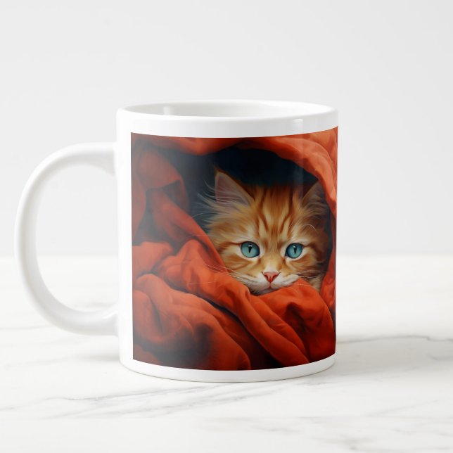 Grande Tasse Chat de vacances (Gauche)