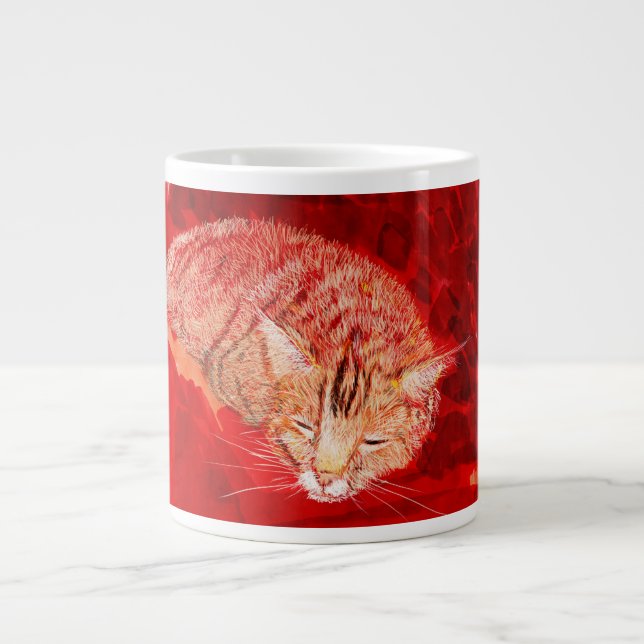 Grande Tasse Chat endormi (Devant)