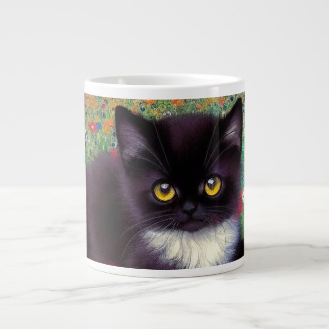 Grande Tasse Chat Gustav Klimt Tuxedo (Devant)