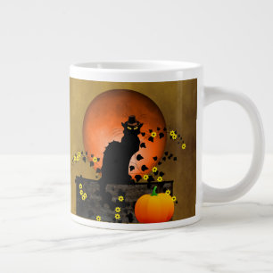 Grande Tasse Chat Noir Action de grâce