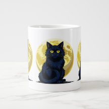 Chat noir en colère