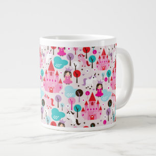 Grande Tasse château et licorne de princesse d'enfants
