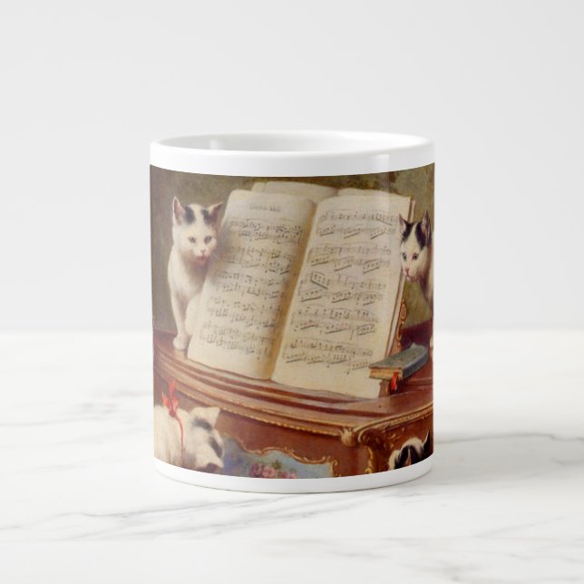 Grande Tasse Chatons et piano (Devant)