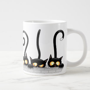 Grande Tasse Chats Naughty, Playful et drôle de personnages