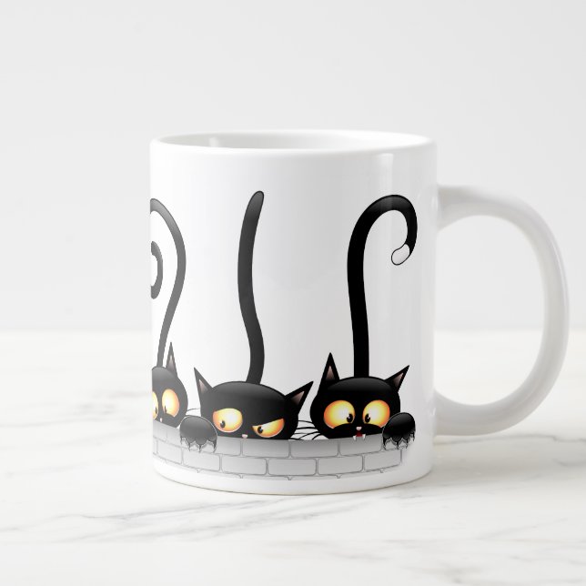 Grande Tasse Chats Naughty, Playful et drôle de personnages (Droite)