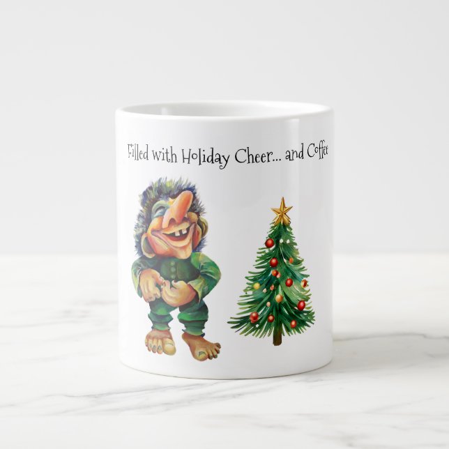 Grande Tasse Cheeky Christmas Troll et Tree Delight (Devant)