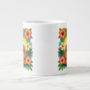 Grande Tasse Chemise à Vibes de Luau Tiki Ukulélé Tropical