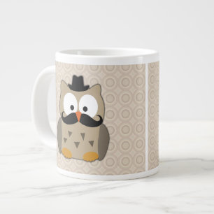 Grande Tasse Chevêche avec Moustache et Casquette