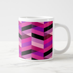Grande Tasse Chevron Abstrait/Herringbone   Purples et violets