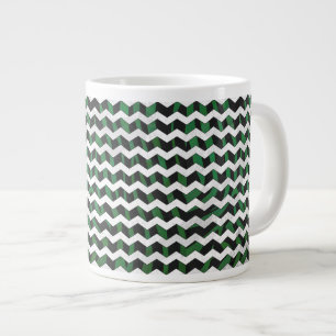 Grande Tasse Chevron Zebra noir et vert