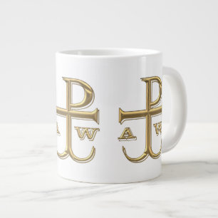 Grande Tasse Chi-Rho en or "3-D" avec Ancre