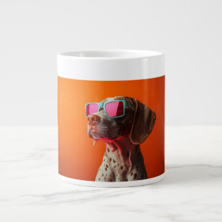 Grande Tasse Chien Bracco italiano cool avec des lunettes de so