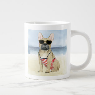 Grande Tasse Chien chaud  Marionnette Dans Les Lunettes De Sole