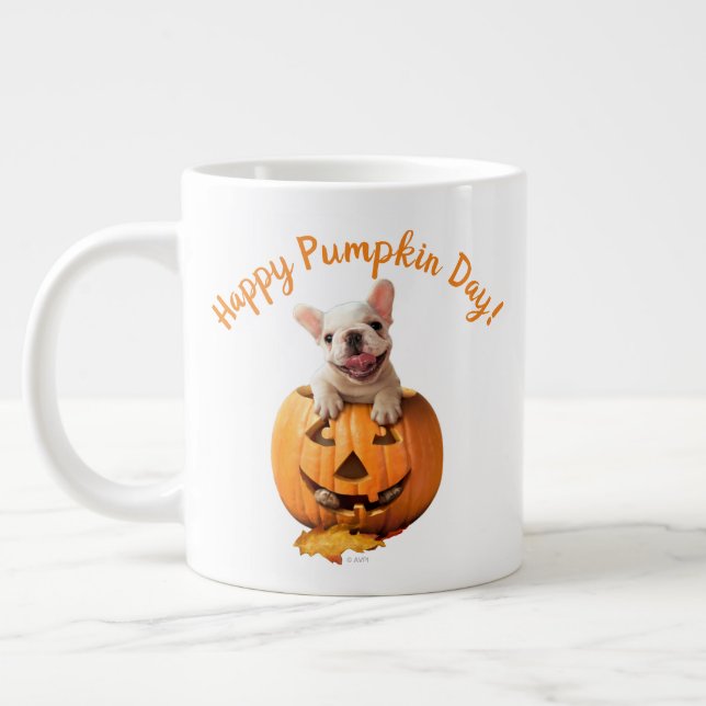 Grande Tasse Chien dans Jack-o-Lantern (Gauche)