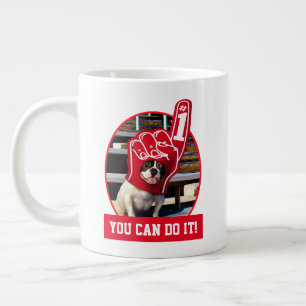 Grande Tasse Chien dans la main de mousse