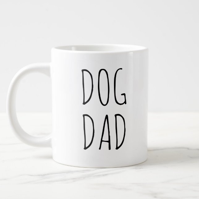 Grande Tasse "Chien Papa" Farmhouse moderne simple (Gauche)