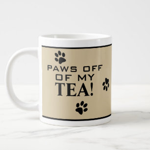 Grande Tasse Chien Paw Typographie Tea Lover Spécialité personn