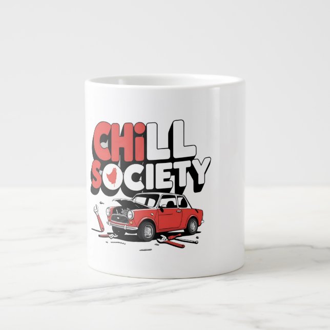 Grande Tasse Chill Society Funny Car Repair Brochure Véhicule T (Devant)