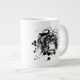 Grande Tasse Chimpanzé en noir