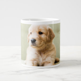 Grande Tasse Chiot d'or sur un canapé
