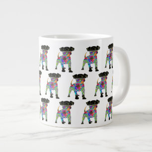 Grande Tasse Chiot portant des lunettes de soleil blanches
