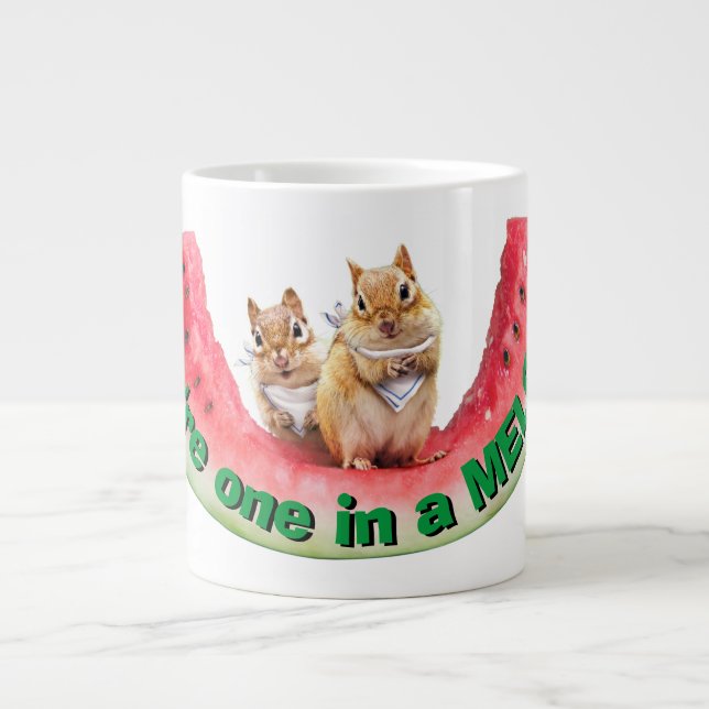 Grande Tasse Chipmunks mangeant de la pastèque (Devant)