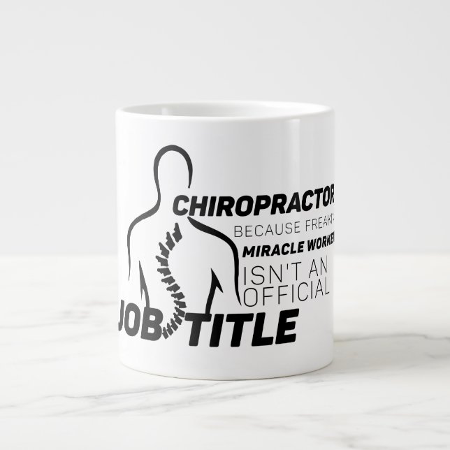 Grande Tasse Chiropractor Parce Que Miracle Worker Pas De Titre (Devant)