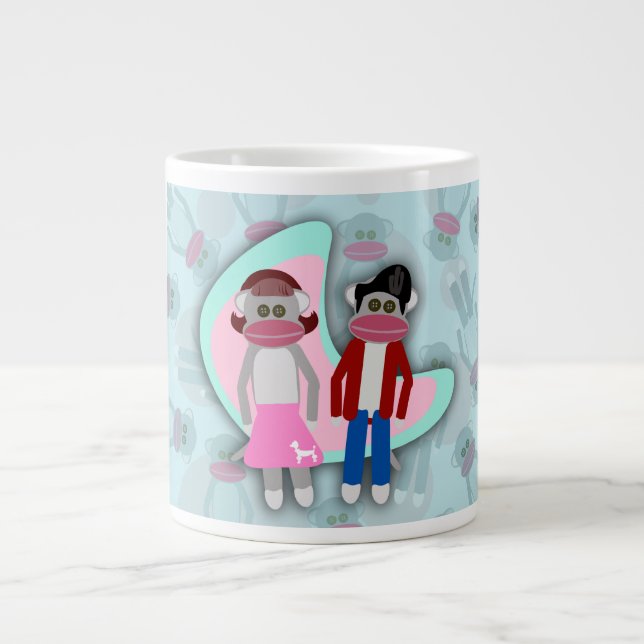 Grande Tasse Cinquante Sock Hop Sock Monkeys (Devant)