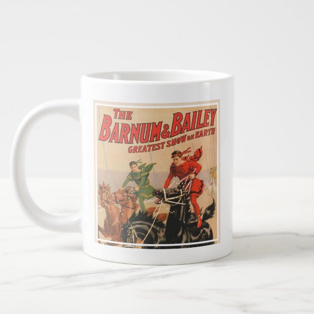 Grande Tasse Cirque Avec Des Hommes À Cheval. (Gauche)