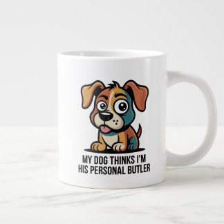 Grande Tasse Citation de dessin animé drôle de chien Butler