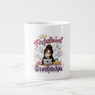 Grande Tasse Citation drôle de surpenseur professionnel blanc