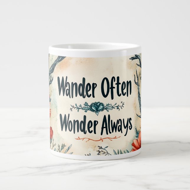 Grande Tasse Citation Inspirationnelle : Se Promène Souvent, Se (Devant)