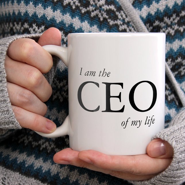 Grande Tasse Citation motivationnelle Je suis le PDG de ma vie (Créateur téléchargé)