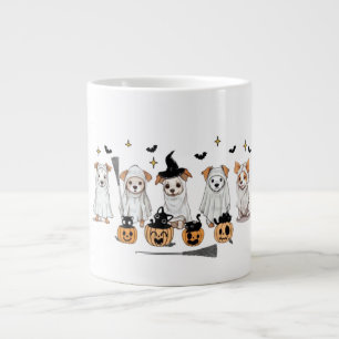 Grande Tasse Citrouille de chat noir de chien fantôme Halloween