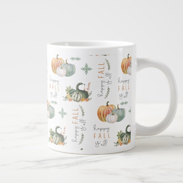 GRANDE TASSE CITROUILLES ET GOURDS DE COULEUR D'EAU (Droite)