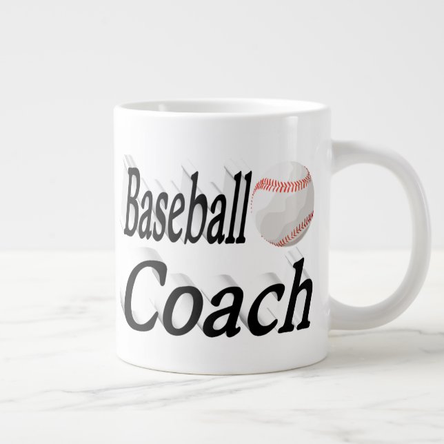 Grande Tasse Coach de baseball demi-texte (Droite)