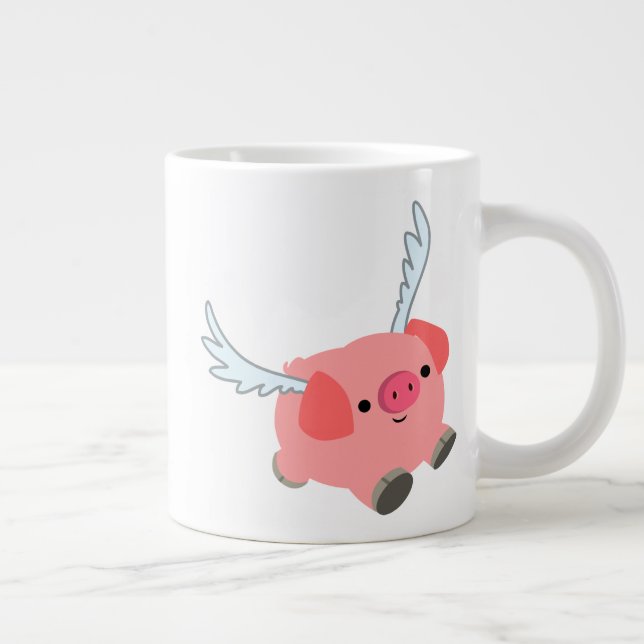 Grande Tasse Cochon De Dessin À Charme (Droite)