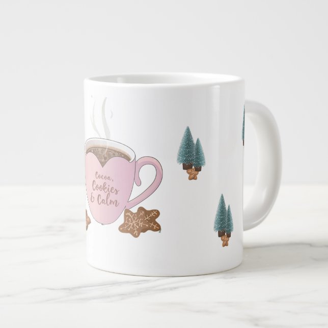 Grande Tasse Cocoa, Cookies & Calm – Pastel Christmas CoT-Shirt (Devant droit)