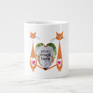 Grande Tasse Coeur d'amour chat modifiable - Conception personn