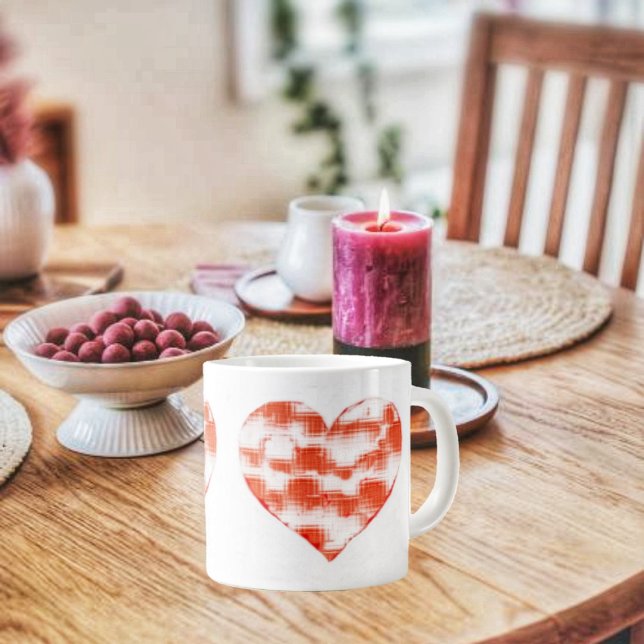 Grande Tasse Coeur marbré (Enjoy your favorite hot beverage in your lovely Marbled Heart Giant Coffee Mug!)