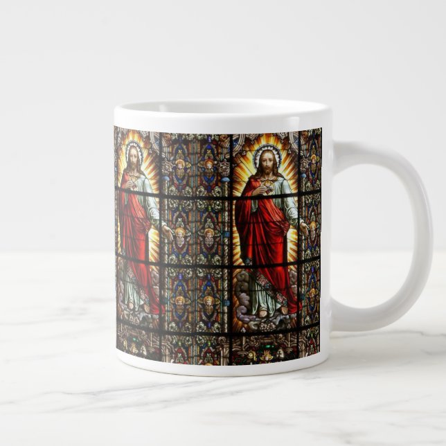 Grande Tasse Coeur sacré de Jésus en verre (Droite)