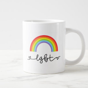 Grande Tasse Coeurs LGBT et arcs-en-ciel