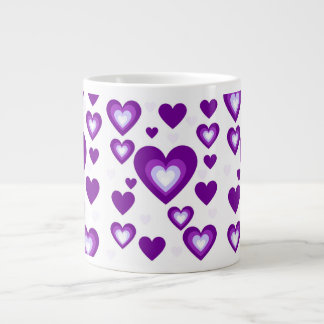 Grande Tasse Coeurs pourpres