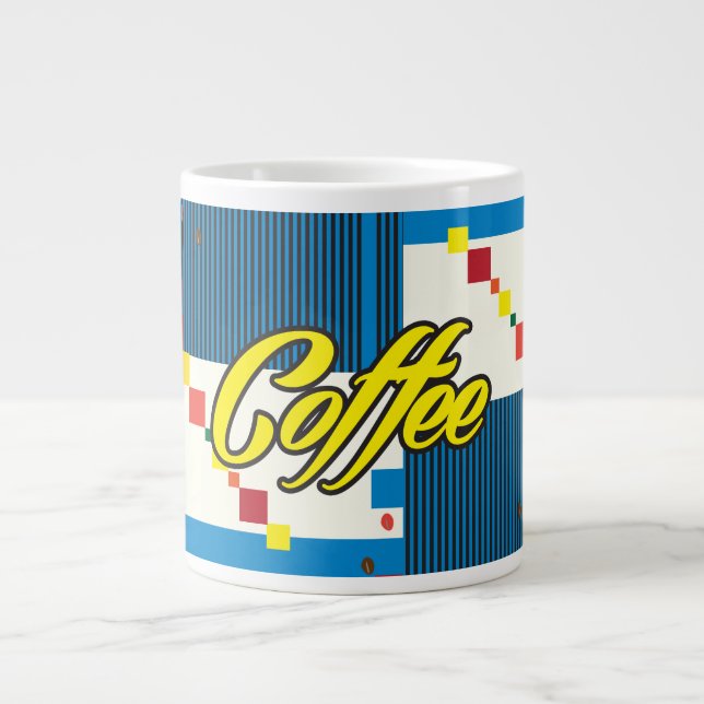 Grande Tasse Coffee Cup Mode abstraite femme style POP-ART (Devant)