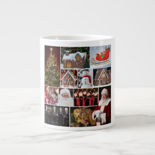 Grande Tasse Collage de Noël festif