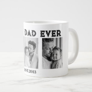 Grande Tasse Collage de photos personnalisé Meilleur Papa de to